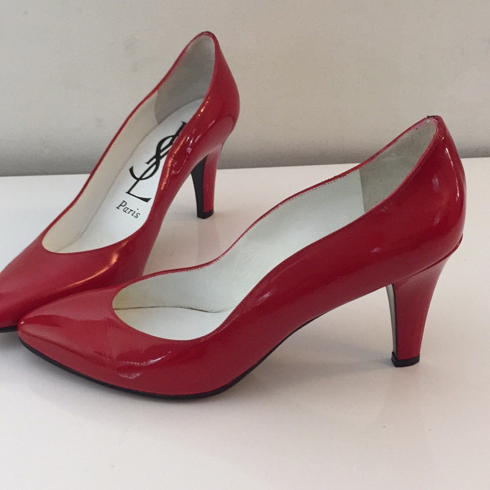 YSL 👠 red patent leather heels size 5.5 - Picture 3 of 12